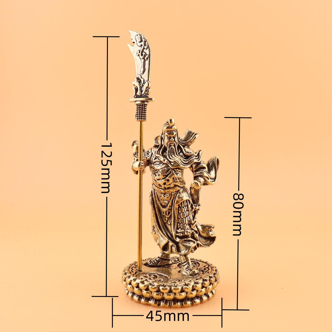 

Латунная фигурка Гуань Гуна - Бог Богатства, китайское украшение