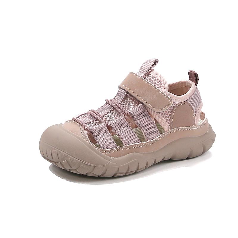 Students Casual Sandals Toes Capped Anti-kicked Kids Sports Shoes Hollowed-out 2025 Summer New Boys Girls Tennis Shoes Non-slip