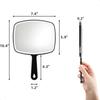 12 Pack Hand Mirror Handheld Makeup Mirror with Comfy Handle 10.4 X 7.4 Inch Black Cosmetic Mirror Wall Mount for Home Bathroom