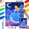Digital Oil Painting Art Kit Princess Moonlight Sea Handmade Coloring Painting Home Decor