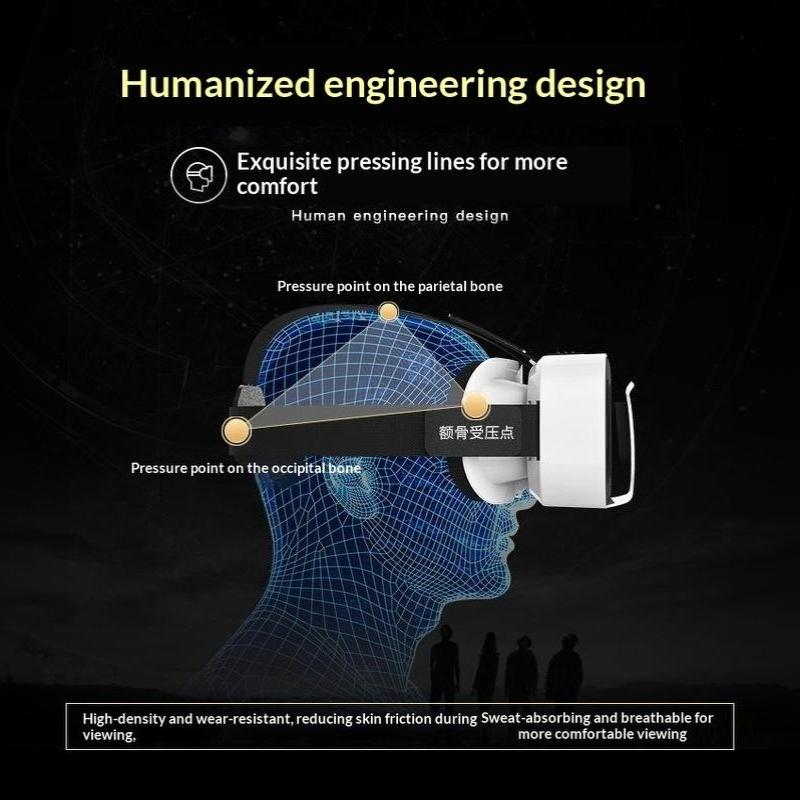 3D Glasses Breathable Sponge Pad Comfortable Long Wear Virtual Reality Goggles for Most Phones for Party Gaming Use