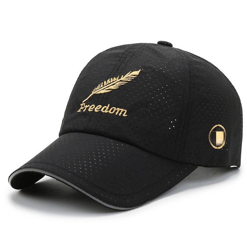 Hat Men'S Spring Summer Embroidery Feather Mesh Cap Baseball Cap Women'S Visor Mesh Breathable Cap
