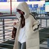 New Winter Down-padded Coat Mid-length Knee-high Hong Kong Style Cotton-padded Jacket Thickened Student Loose Cotton Coat for Women