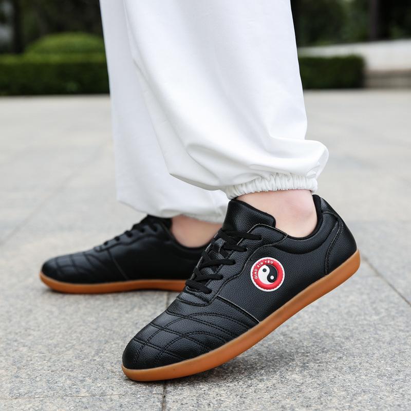 Tai Chi shoes women's soft leather beef tendon sole martial arts training shoes men's Tai Chi practice shoes sports shoes elderly shoes