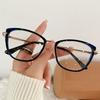 Simple And Fashionable Anti-Blue Light Flat-Glass Light Luxury Metal Women's Glasses Frame Optical Prescription Customization
