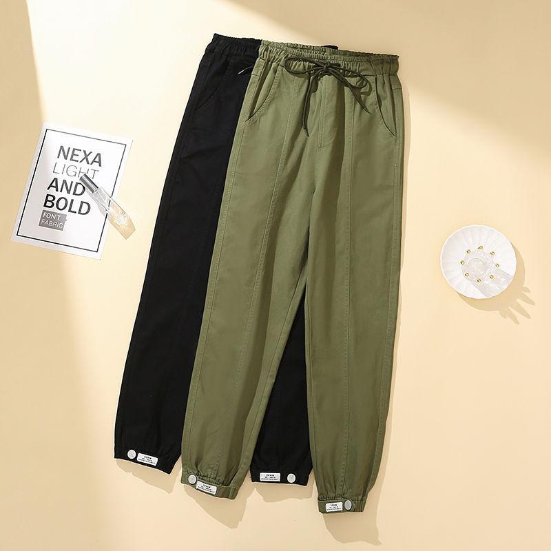 מכנסי קרגו קז'ואל רופפים לנשים אביביים