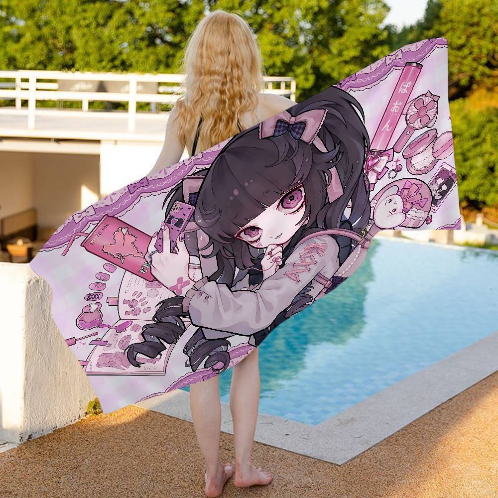 Popular J-Jirai K-Kei Fashion Microfiber Printed Beach Towel Mountain Climbing Yoga Beach Swimming Running Absorbent Soft Towel