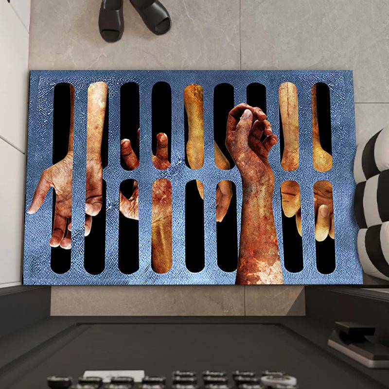 Decorative Clown-Themed Dirt-Resistant Door Mat for Entryway or Living Room