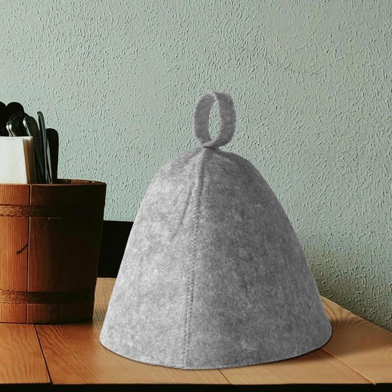 2Pieces Sauna Hat Set Comfortable Sauna Caps Travel Sauna Hat High Absorbency Felt Texture Perfect for Spa and Sauna Use