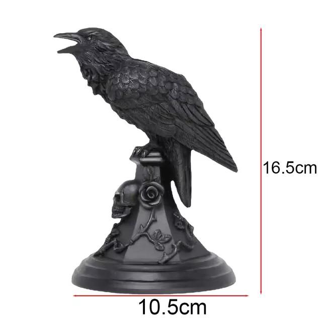 

Готический подсвечник «Ворона», ретро-подсвечник «Черная сова», скульптура из смолы, поделка на Хэллоуин, статуэтка для веселой атмосферы, украшение для дома