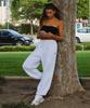 ERER Washed Jogger Pants White Melange