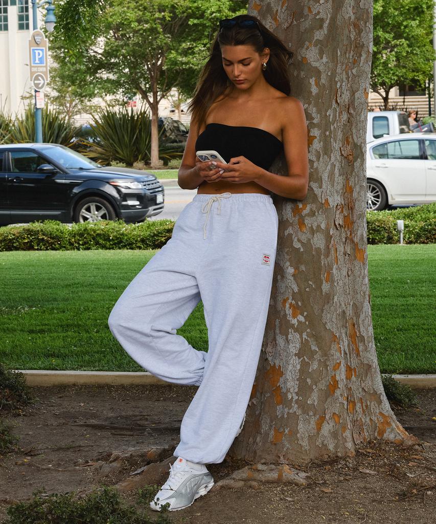 ERER Washed Jogger Pants White Melange