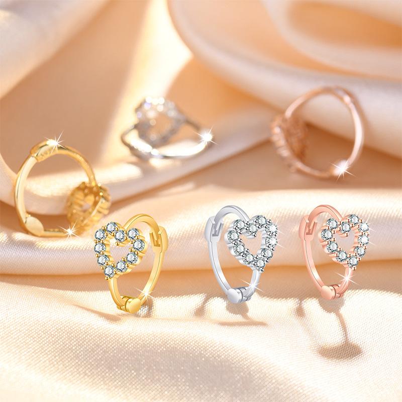 925 Sterling Silver Earrings Heart For Women Exquisite Student Girlfriend Fashion Jewelry Accessories Wedding Gift