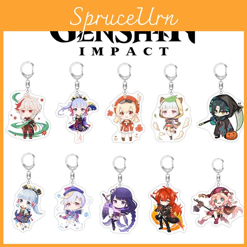 Unique Genshin Impact Figure Anime Cartoon Kawaii Keychain Pendant Acrylic Gift
