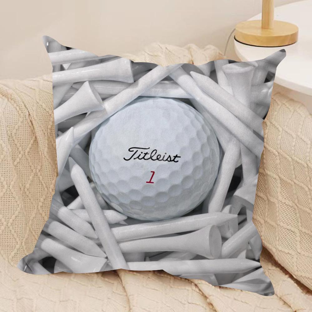 Golf Sports TTitleistS Cushion Cover Silky Short Plush DoubleSided Printed Pillow Case for Sofa All Seasons Home Decor Gift