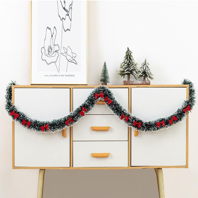 1 STÜCK 2M Weihnachtsbaum Lametta Girlande Weihnachtsdeko für Zuhause 2026 Metallische Twist Girlande Weihnachtsornament Neujahrsparty Deko