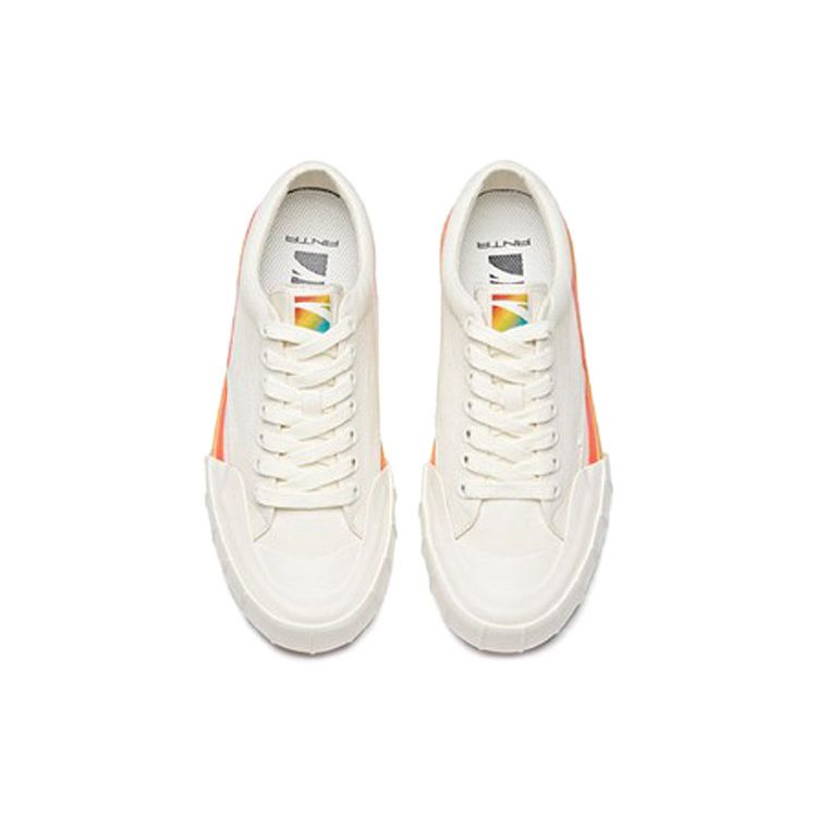 Anta Lifestyle Series Non-Slip Wear-Resistant Low-Top Skate Shoes Women Sneakers White 122028608-1