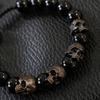 [HF][HS]1Pc New Chic Beaded Stone Skull Decor Bracelet Accessories Dark Men's Bracelet