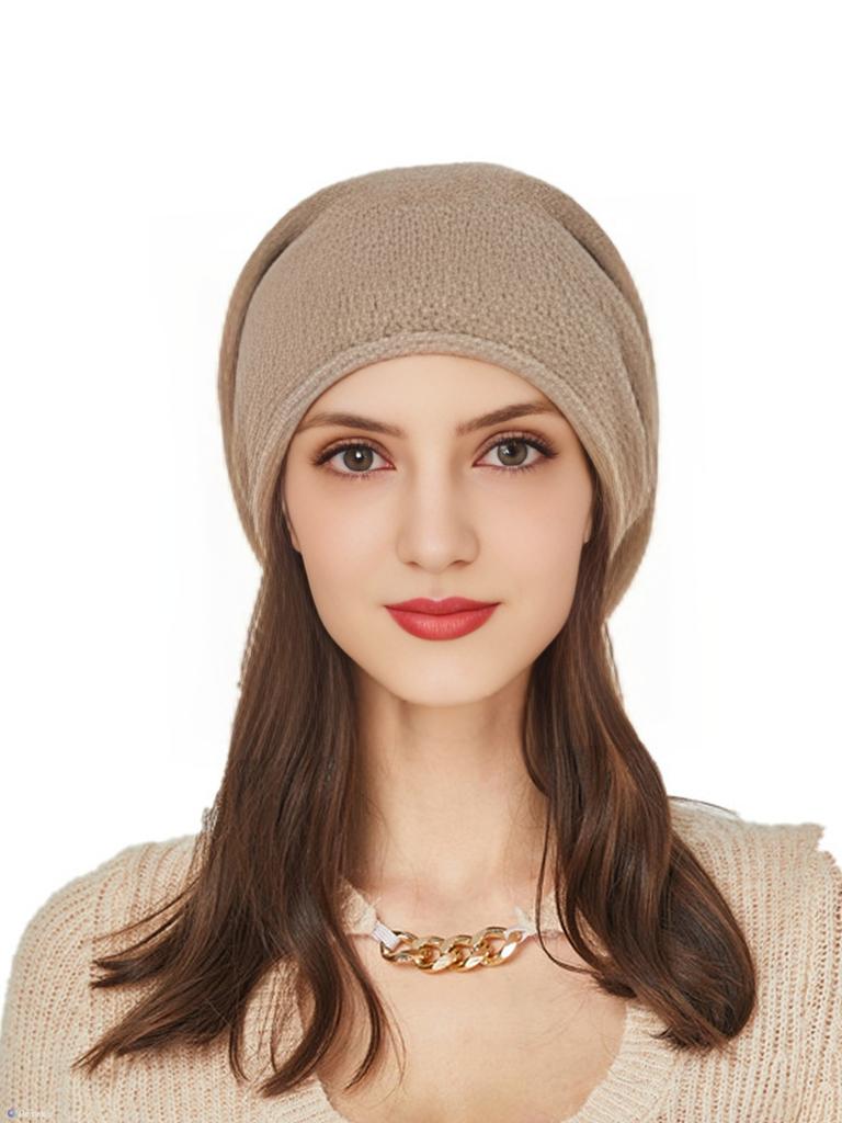 Knitted Wool Beanie Hat For Women Autumn Winter Warm Soft Crimping Slouchy Beanies For Gorros Female Fashion SKullies Cap
