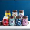 Chinese Ceramic Candy Jar with Lid Double-layer Portable Tea Canister Household Multi-functional Food Powder Storage Bottle New