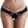 Rhinestone Waist Chain Layered Bikini Body Chain Beach Vacation Women  Fashion Jewelry Accessories Gift Box Chic Styles