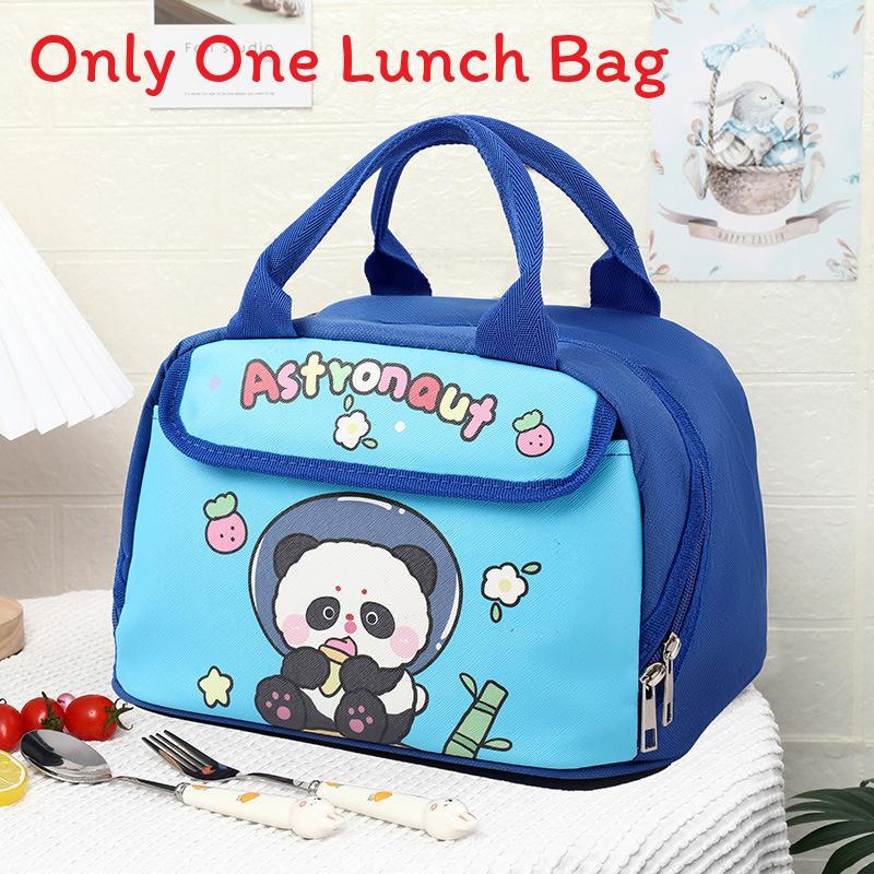 Kids Lunch Bag With Material And Big Storage For School Featuring Fun Cartoon Style