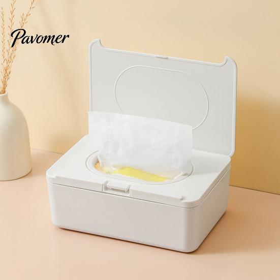 Dust Proof Tissue Storage Wipes Dispenser, Refillable with Buckle-Sealed Cover Box, Moisture Lock Wet Wipe Holder Dustproof Easy Pull Pouch
