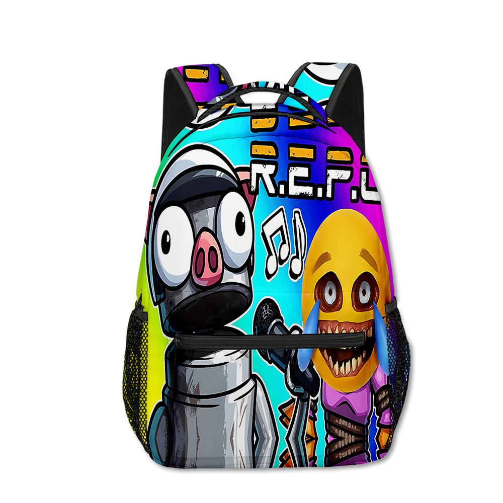 Classic Novelty Cool R.E.P.O Repo Student Bookbag Notebook Backpacks 3D Print Oxford Waterproof Boys/Girls Travel Backpacks