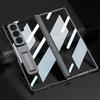 Magnetic Hinge Plating Clear Case for Samsung Galaxy Z Fold 7 Front Screen Glass Protective Stand Cover for Galaxy Z Fold7 Case