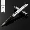 Refillable Ergonomic Fountain Pen for Students - Transparent Colored Plastic Design