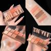 Eyeshadow Palette Flash Shiny Low Saturation 10-color Eyeshadow Palette for Autumn