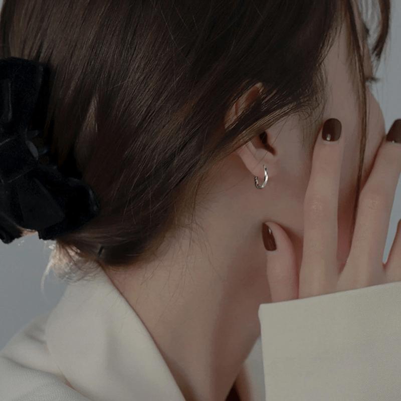 1 Pair of Fashionable and Simple Geometric Circular Earrings, Light Luxury High-end Ear Buckles, Suitable for Women's Daily Party Wear