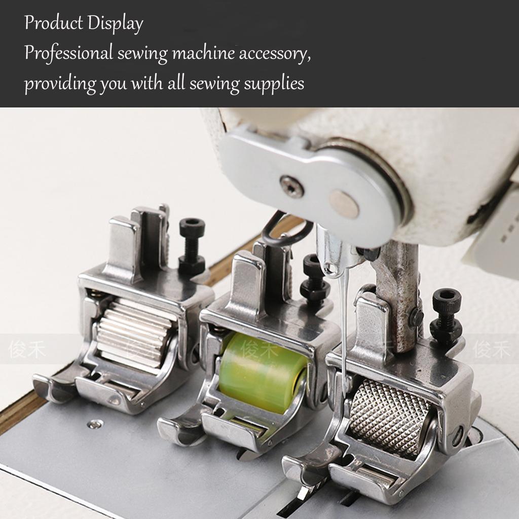 Lockstitch Machine Roller Presser Foot for Pant Cuff Hemming Anti-Twist Anti-Wrinkle Smooth Sewing Roller Presser Foot Sewing Ac