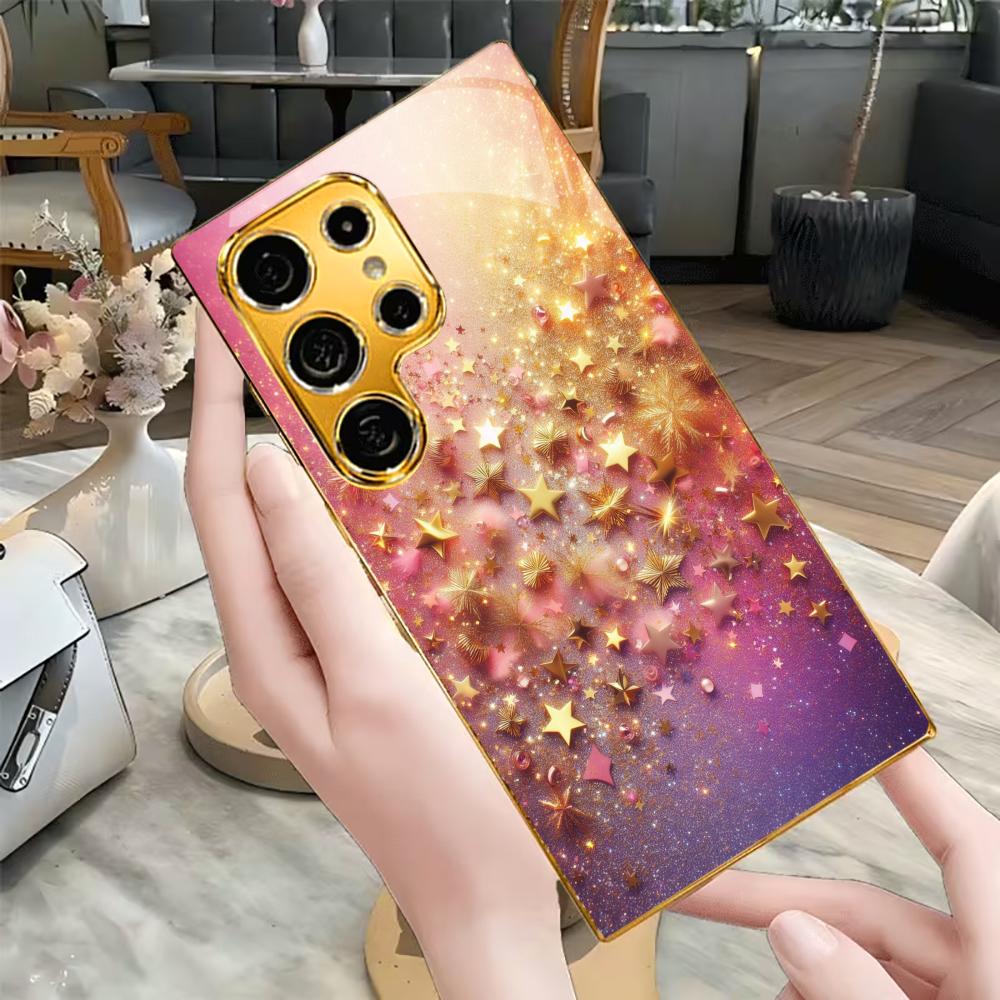 Farbverlauf Neues Bestseller-Modell Handyhülle Galvanisierte Glas-Handyhülle für Samsung Galaxy S26 S25 S24 S23 S22 FE, Ultra, Plus