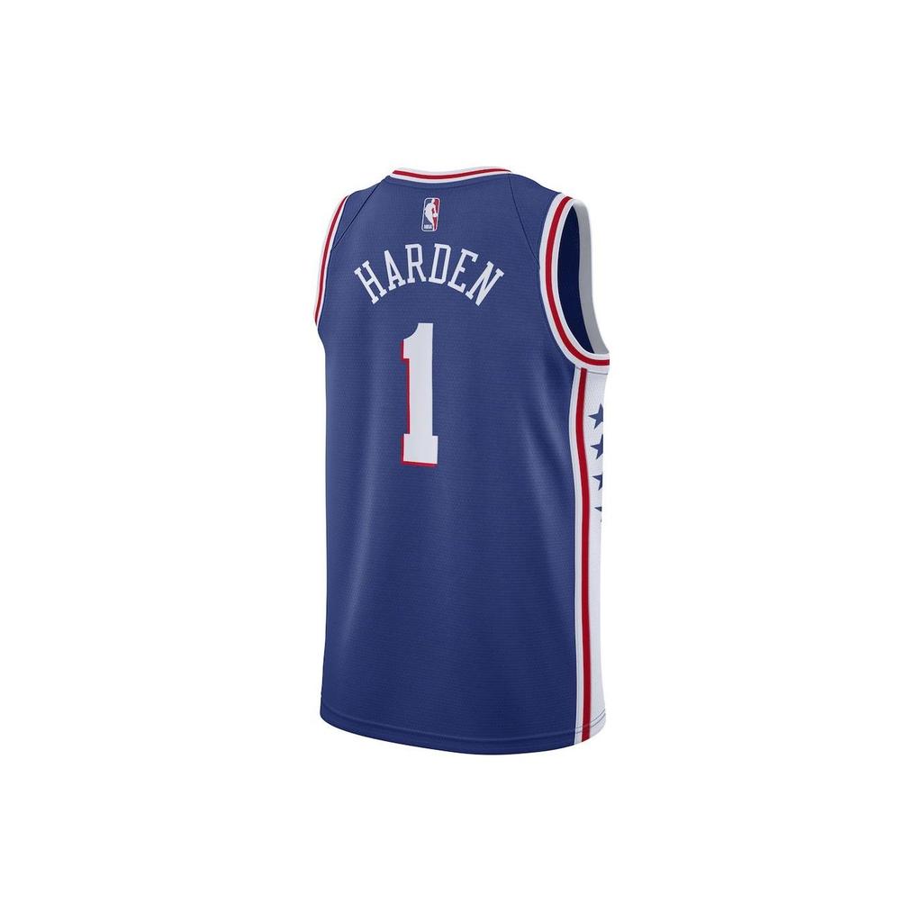 Nike Maillot de Basketball Philadelphia 76ers Homme Bleu CW3678-402