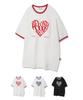 POLYGRAM Retro Heart Ringer Short Sleeve T-Shirt - 3 Colors