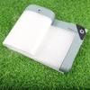 Transparent Tarpaulin PE Film Grid Rainproof Cloth With Silver Edge Garden Plant Car Truck Canopys Pets Waterproof Shelter Shade