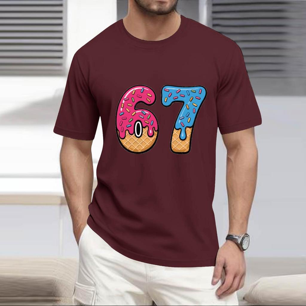 Men'S Fashionable T-Shirt, Street Casual Short Sleeved Clothing