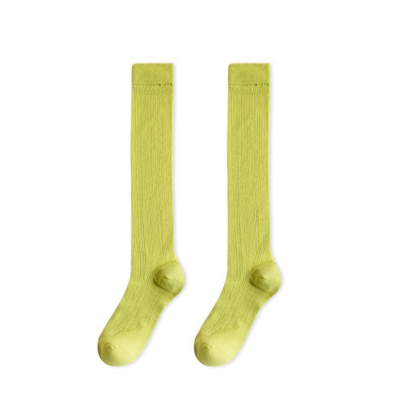 Damen Mesh Lange Socken Kniehohe Strümpfe Mädchen Einfarbig Lange Röhrenbeinsocken