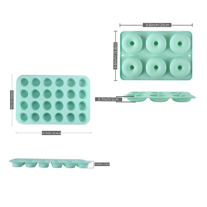 Silikonowa Okrągła Forma DIY Muffiny Ciasteczka Donut Fondant Forma do Pieczenia Nieprzywierająca Forma do Puddingu Ciasta Narzędzia do Pieczenia Czekolady