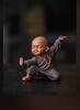 Kung Fu Kid Little Monk Zen Incense Holder - Indoor Sandalwood Burner for Coffee Tables and Tea Rooms.