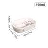 WORTHBUY Leak Proof Lunch Box Portable Food Container Microwavable Detachable Compartment Bento Box Plastic Transparent Food Box