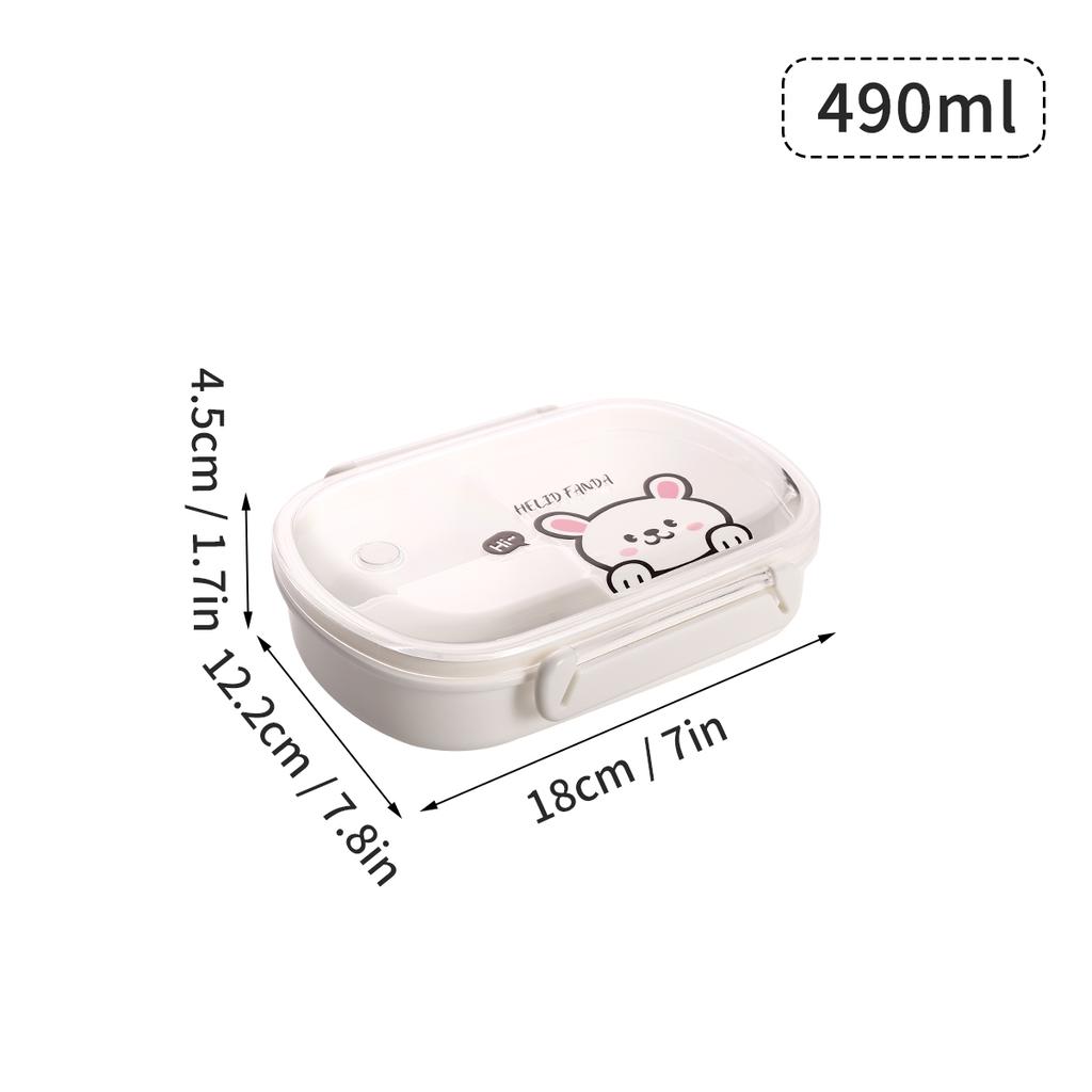 WORTHBUY Leak Proof Lunch Box Portable Food Container Microwavable Detachable Compartment Bento Box Plastic Transparent Food Box