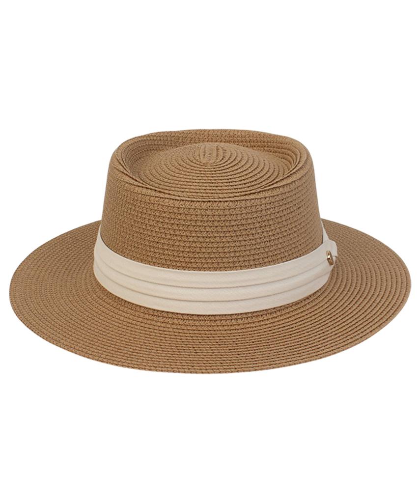 Yunibeosyeolkemiseuteuli Sweet Bg Line Brown Panama Hat Panama Hat