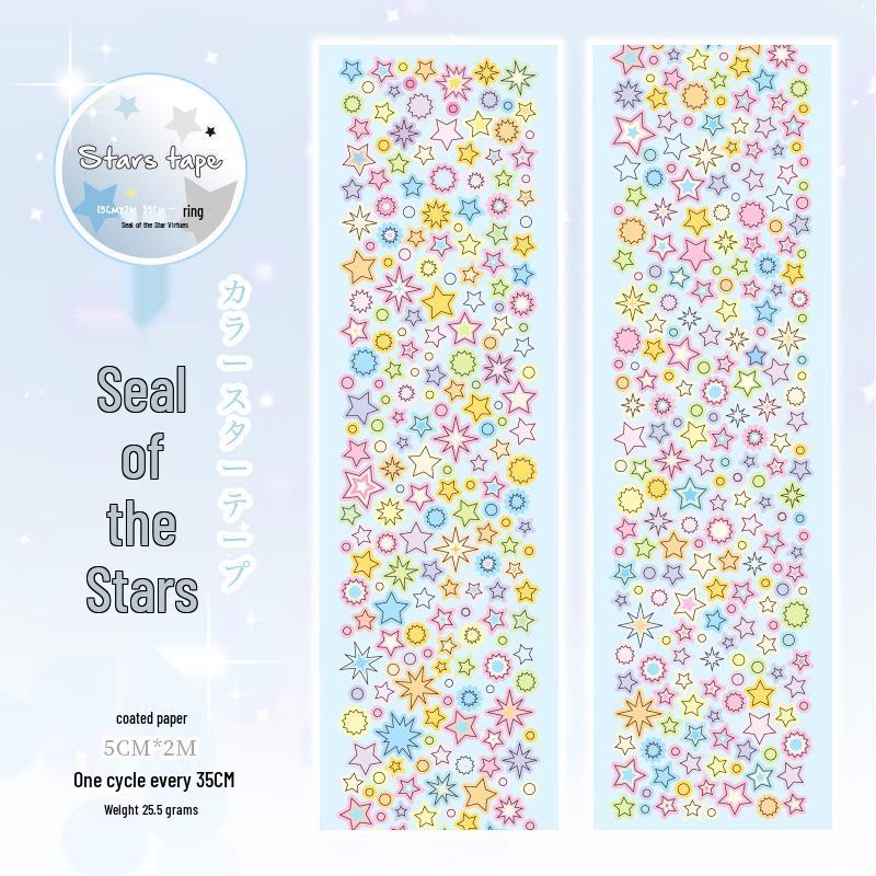Yuxian Starry Sky Die-Cut Tape for Journals, Phone Cases & DIY Projects