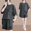 Summer Casual Suit for Women, Loose Large Size, Slim, Fashionable, Versatile Short-sleeved Shorts Two-piece Set
