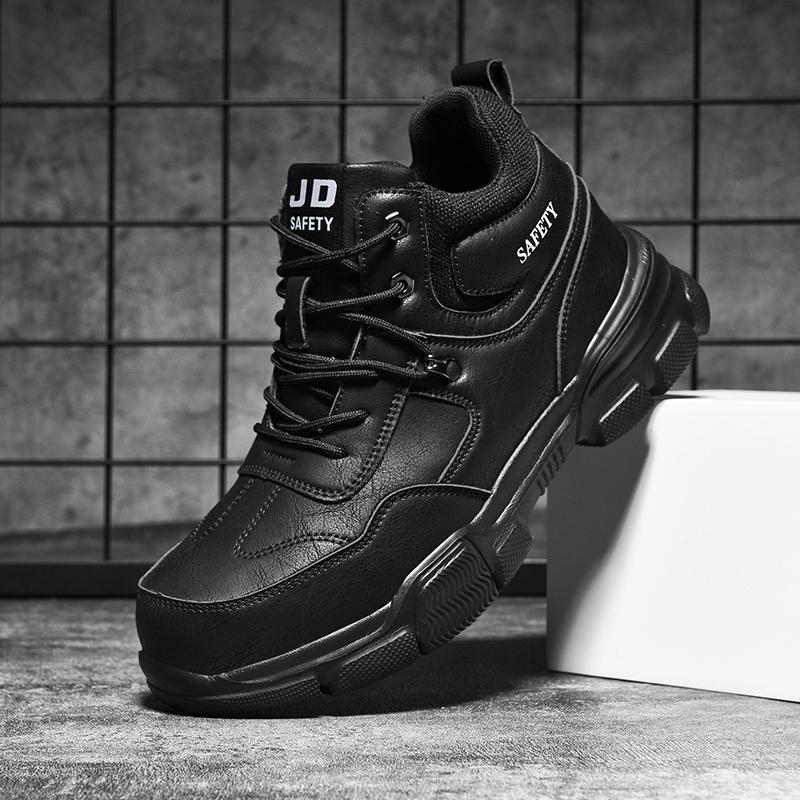 New Couple Safety Shoes Anti-smash Steel Toe Cap Men's Work Boots Men Boots Outdoor Sneakers Puncture-Proof Protective Men Shoes