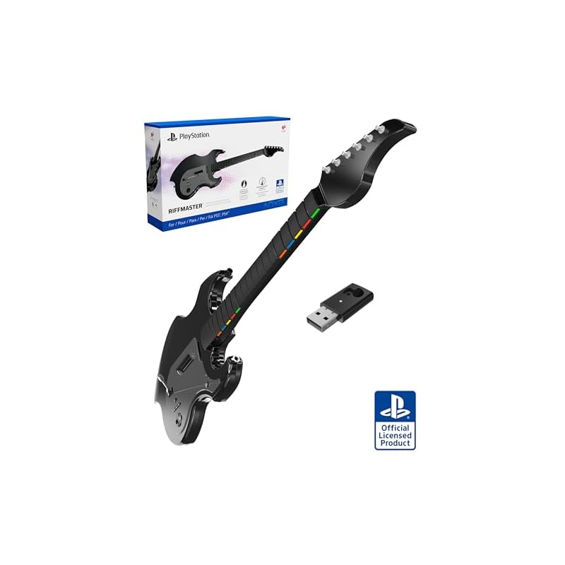 

Officially Licensed Sony PDP RiffMaster Wireless Guitar Controller, Compatible with Fortnite Festival and Rock Band 4, Foldable, Compatible with PS5