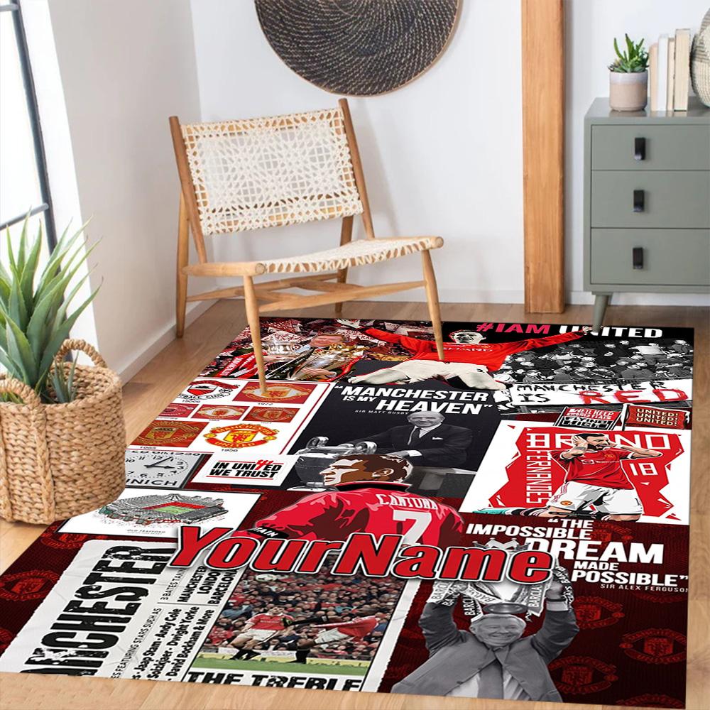 Manchester Personalized Name Area Rug Suitable for Outdoor Bedrooms Entryway Decorate room Antislip Carpet Office home decor