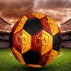 AS Roma Size 5 Soccer Ball, Machine-Stitched PVC, Durable & High Bounce, All Ages Fit, Fan Merchandise, Matches & Outdoor Use.